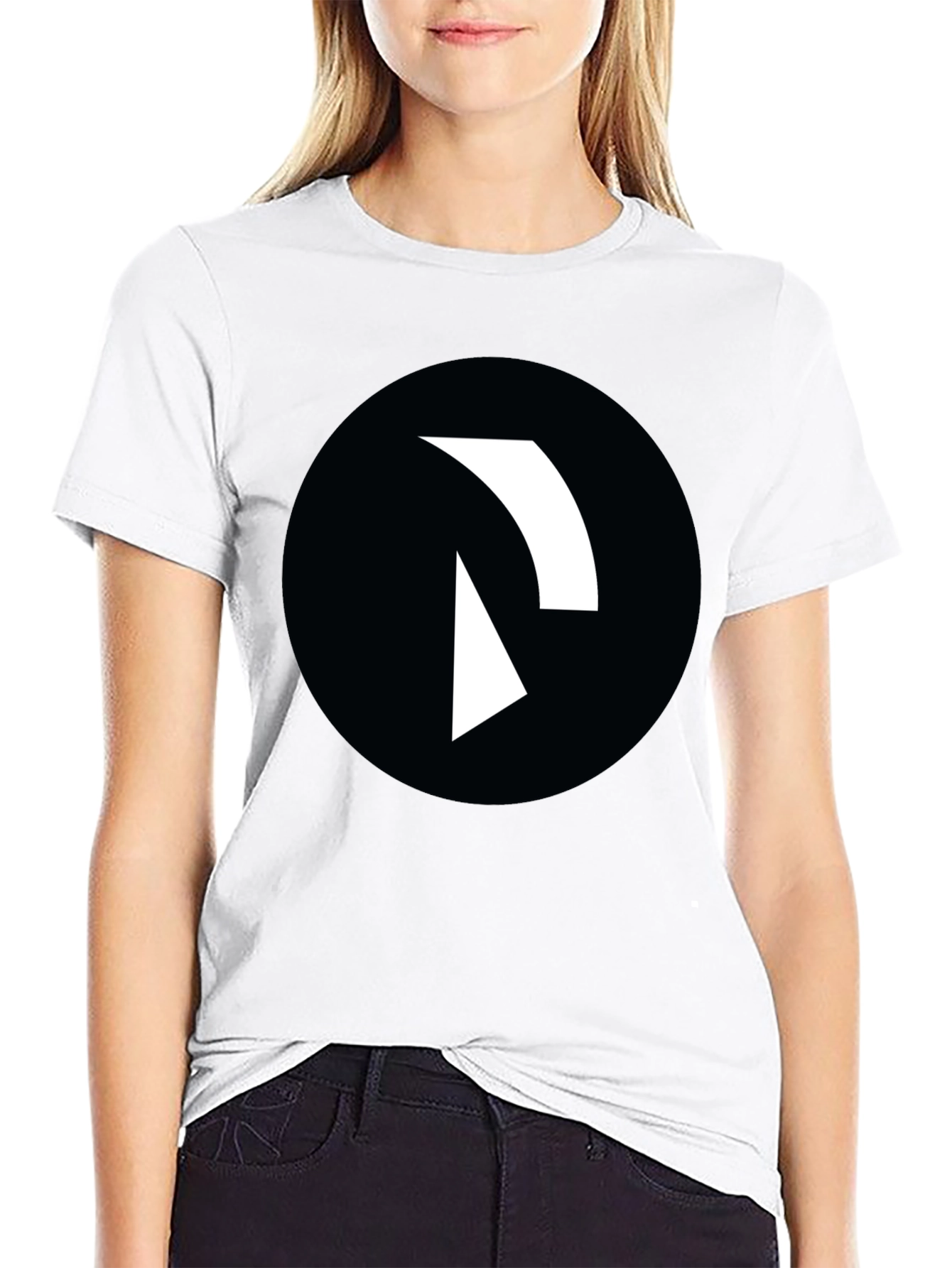 Abstract Logo Graphic T-Shirt - Black