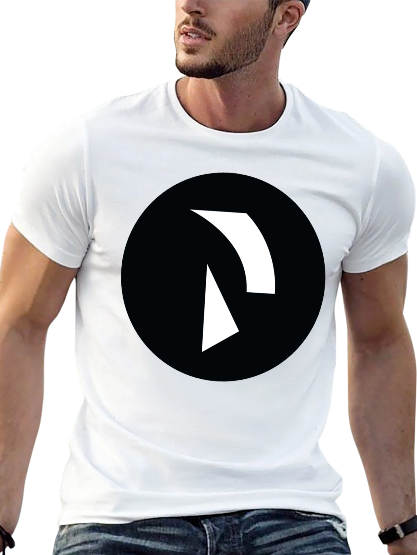 Abstract Logo Graphic T-Shirt - Black