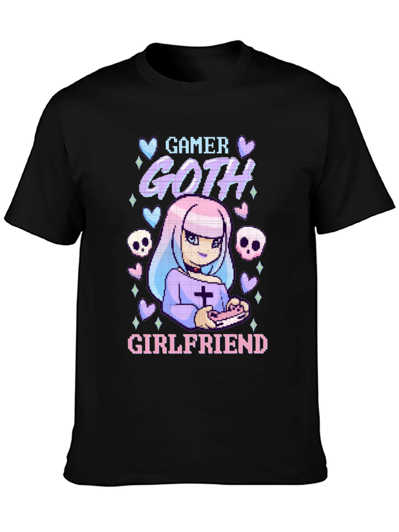 Gamer Goth Girlfriend Black T-Shirt
