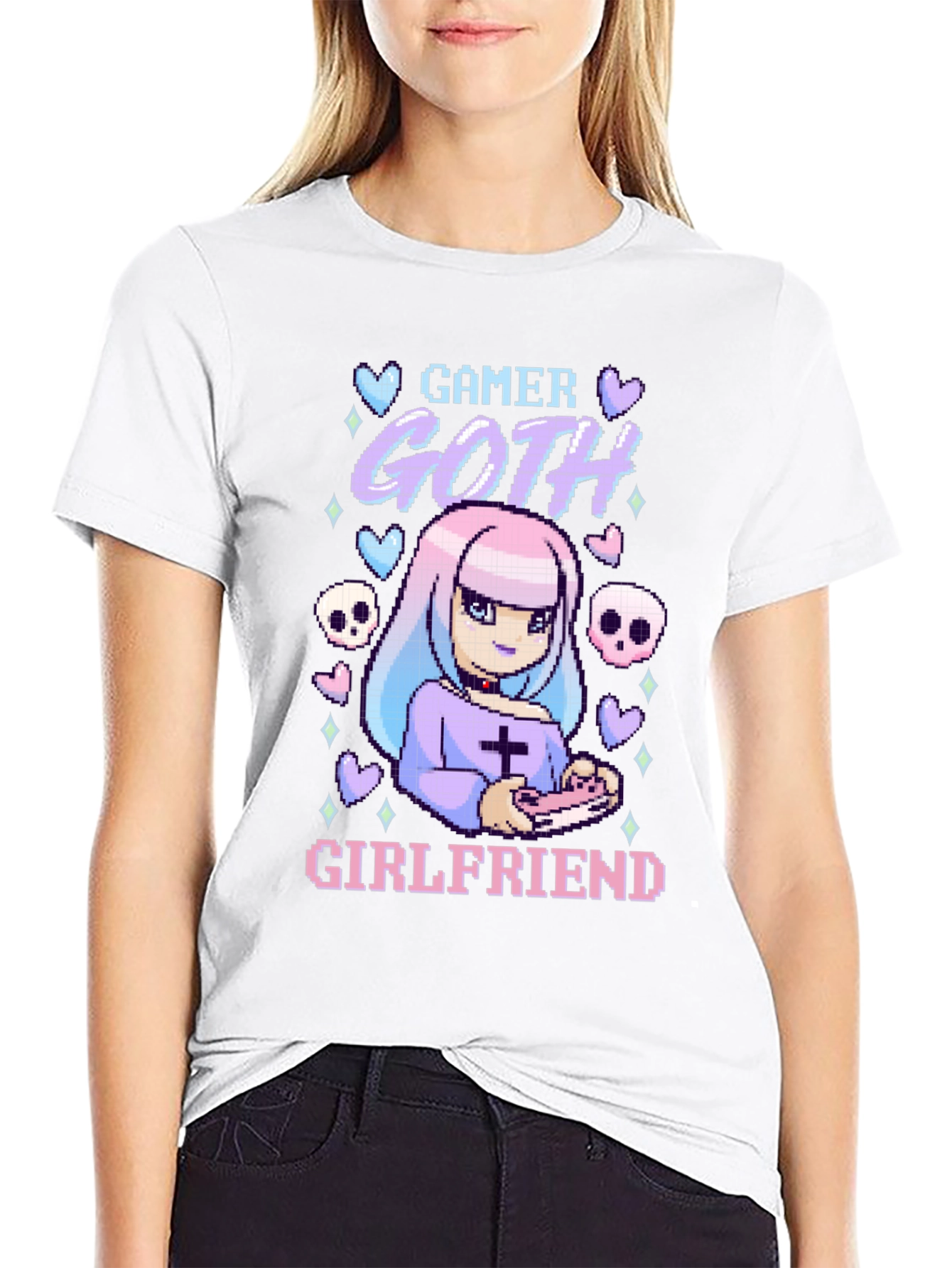 Gamer Goth Girlfriend Black T-Shirt