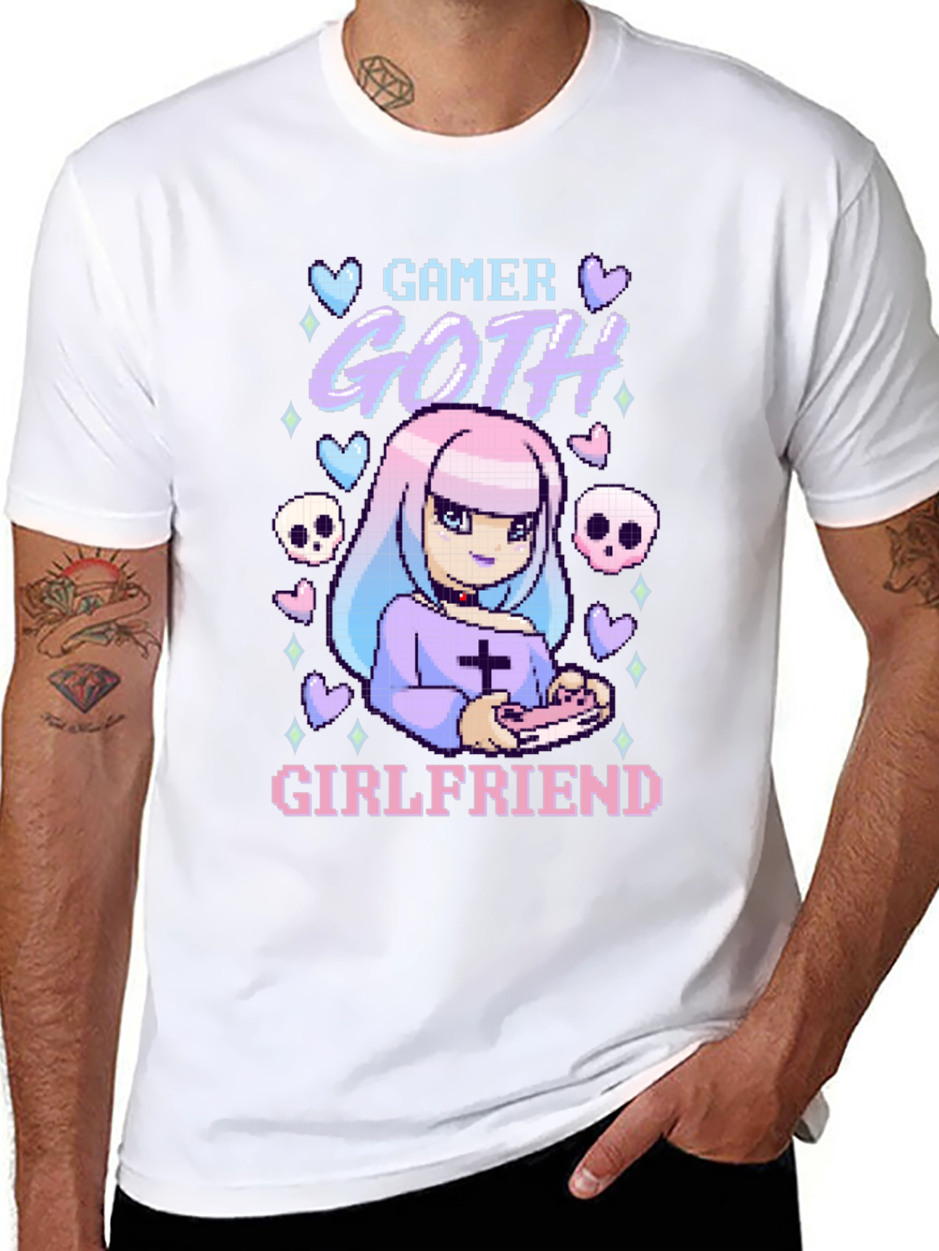 Gamer Goth Girlfriend Black T-Shirt