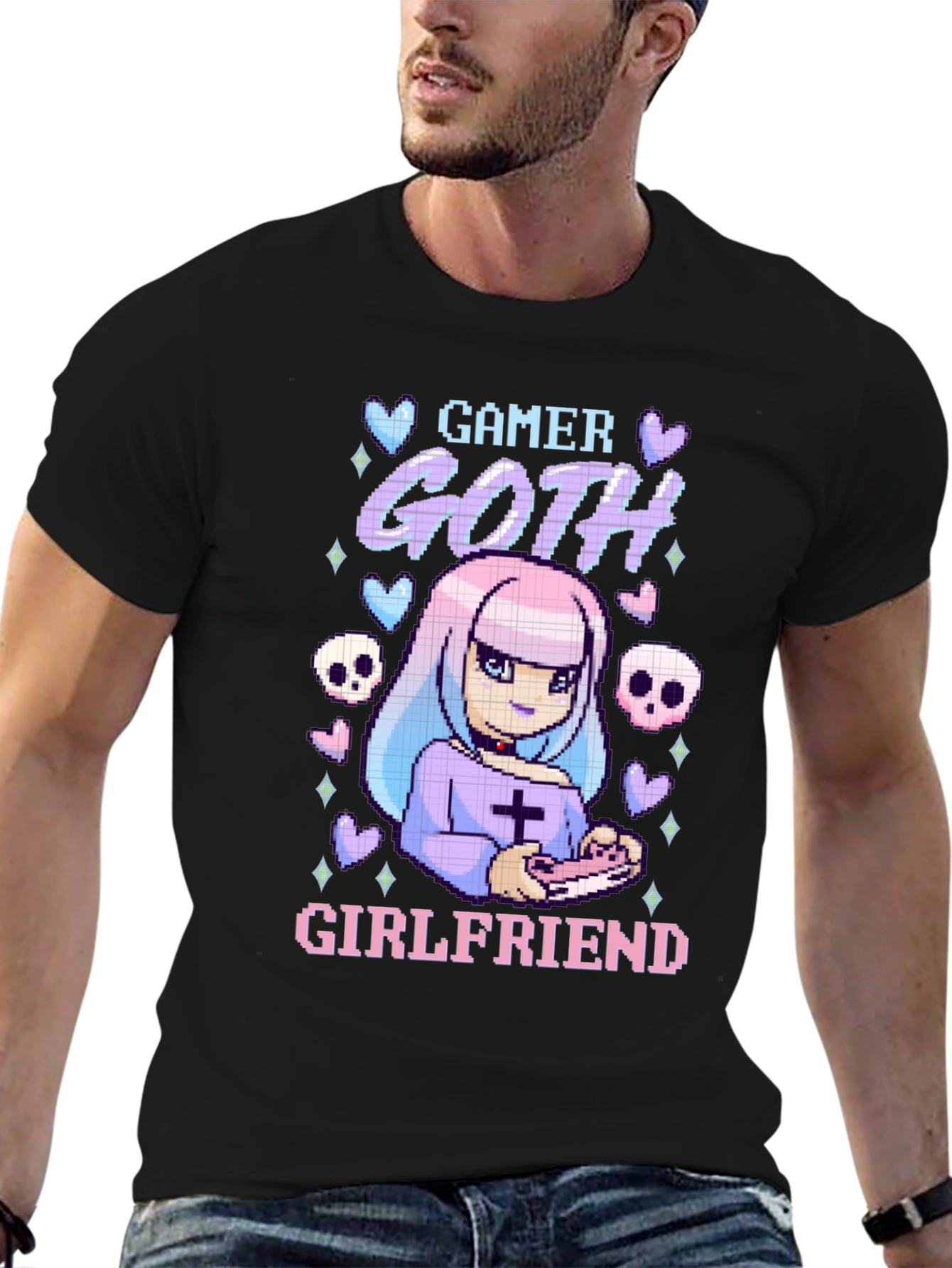 Gamer Goth Girlfriend Black T-Shirt