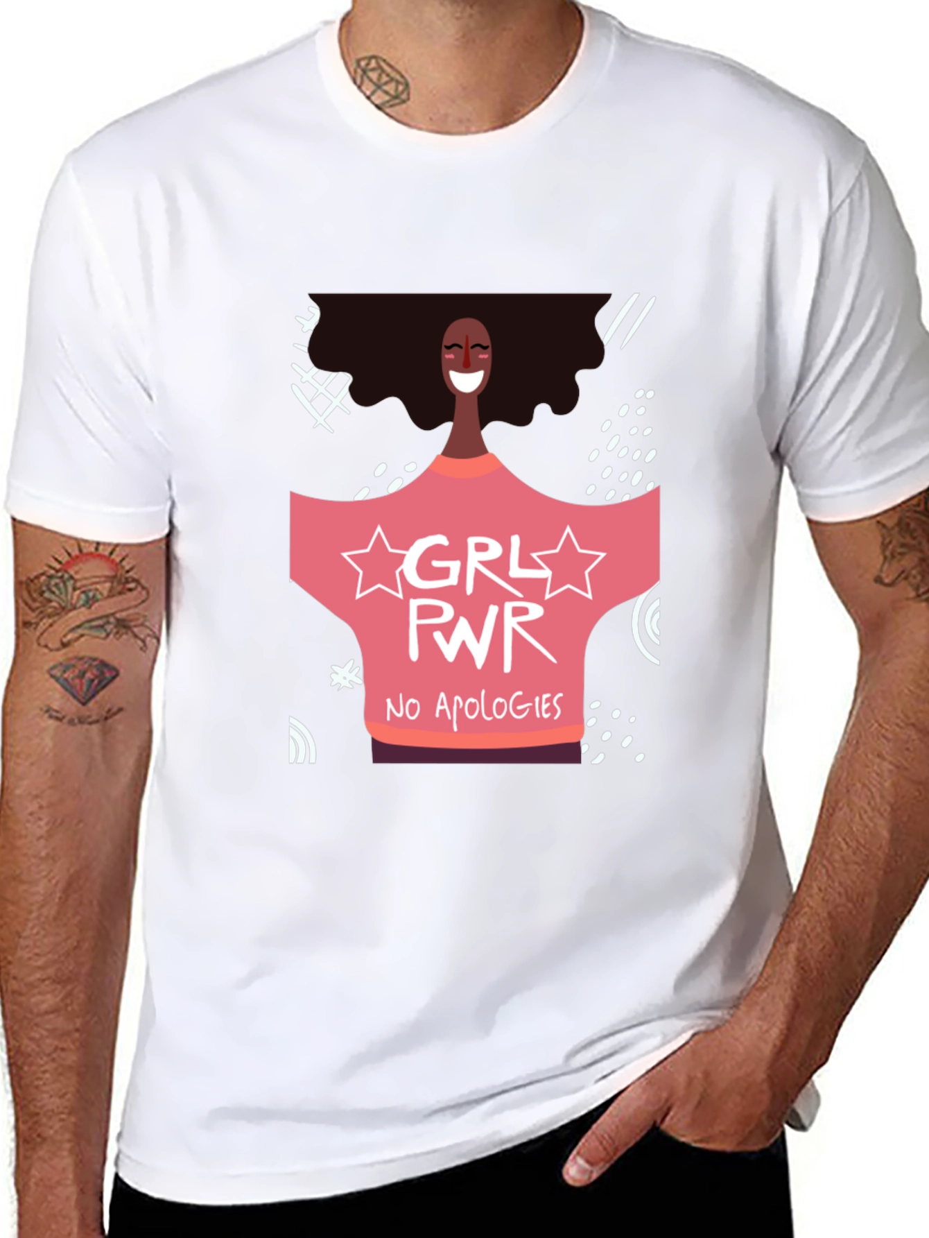 GRL PWR Graphic Tee - No Apologies Black T-Shirt