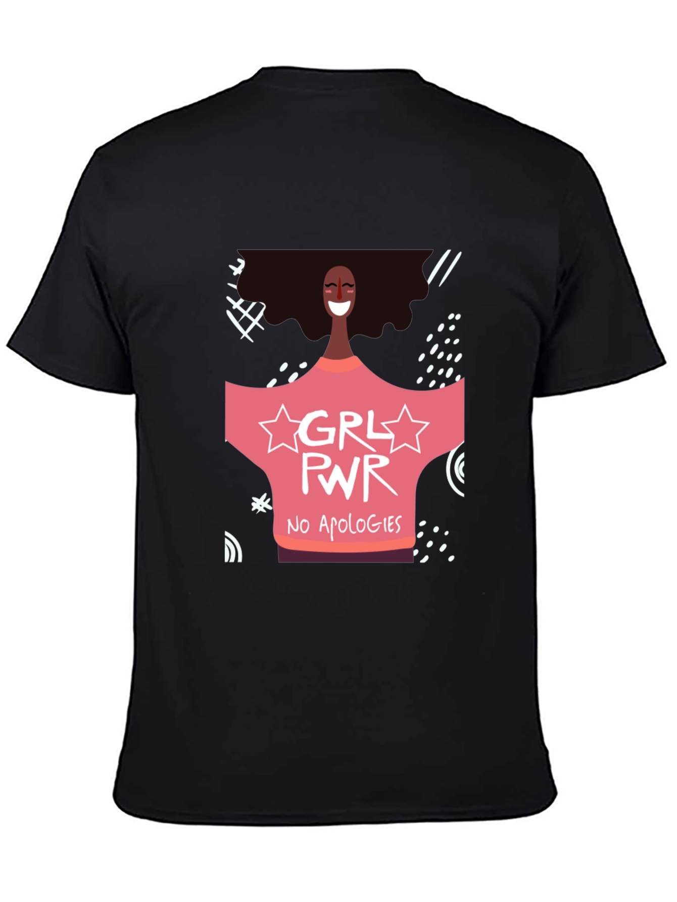 GRL PWR Graphic Tee - No Apologies Black T-Shirt