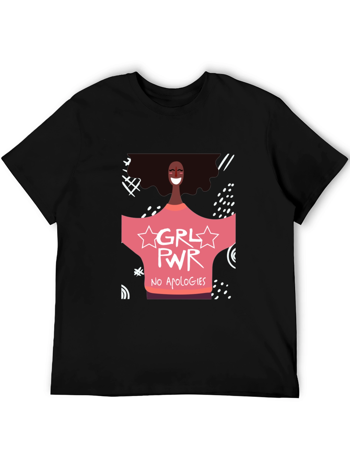 GRL PWR Graphic Tee - No Apologies Black T-Shirt