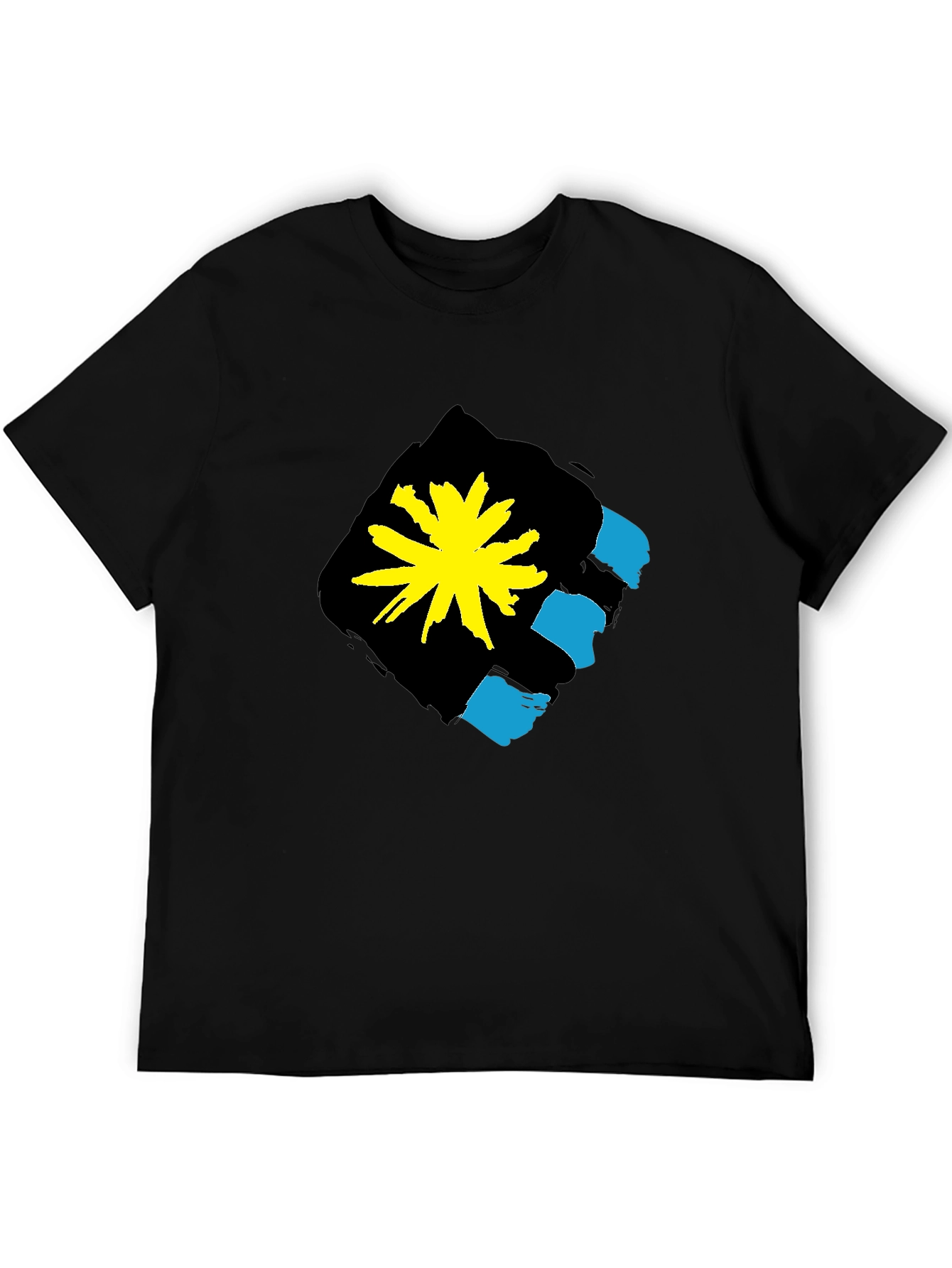 Graphic Print Crew Neck T-Shirt - Antigua Flag
