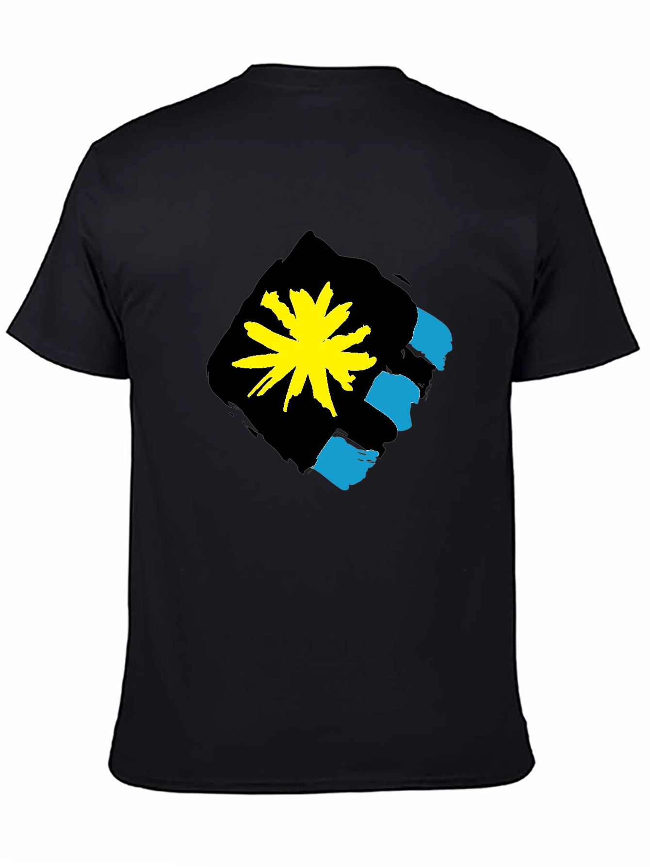 Graphic Print Crew Neck T-Shirt - Antigua Flag