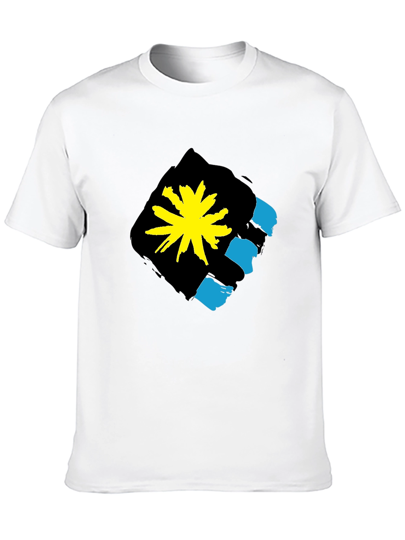 Graphic Print Crew Neck T-Shirt - Antigua Flag