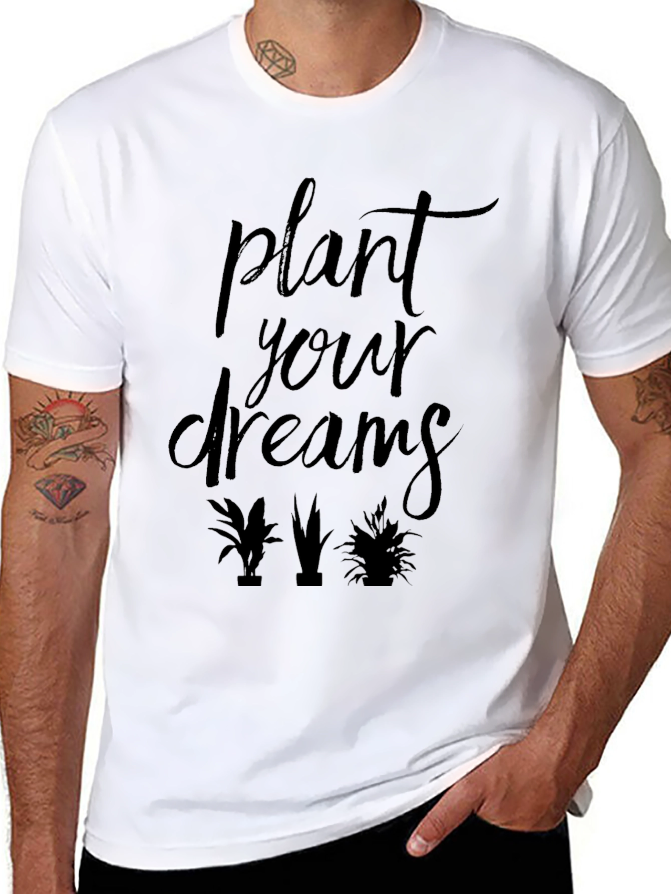 Plant Your Dreams Graphic Tee - Black