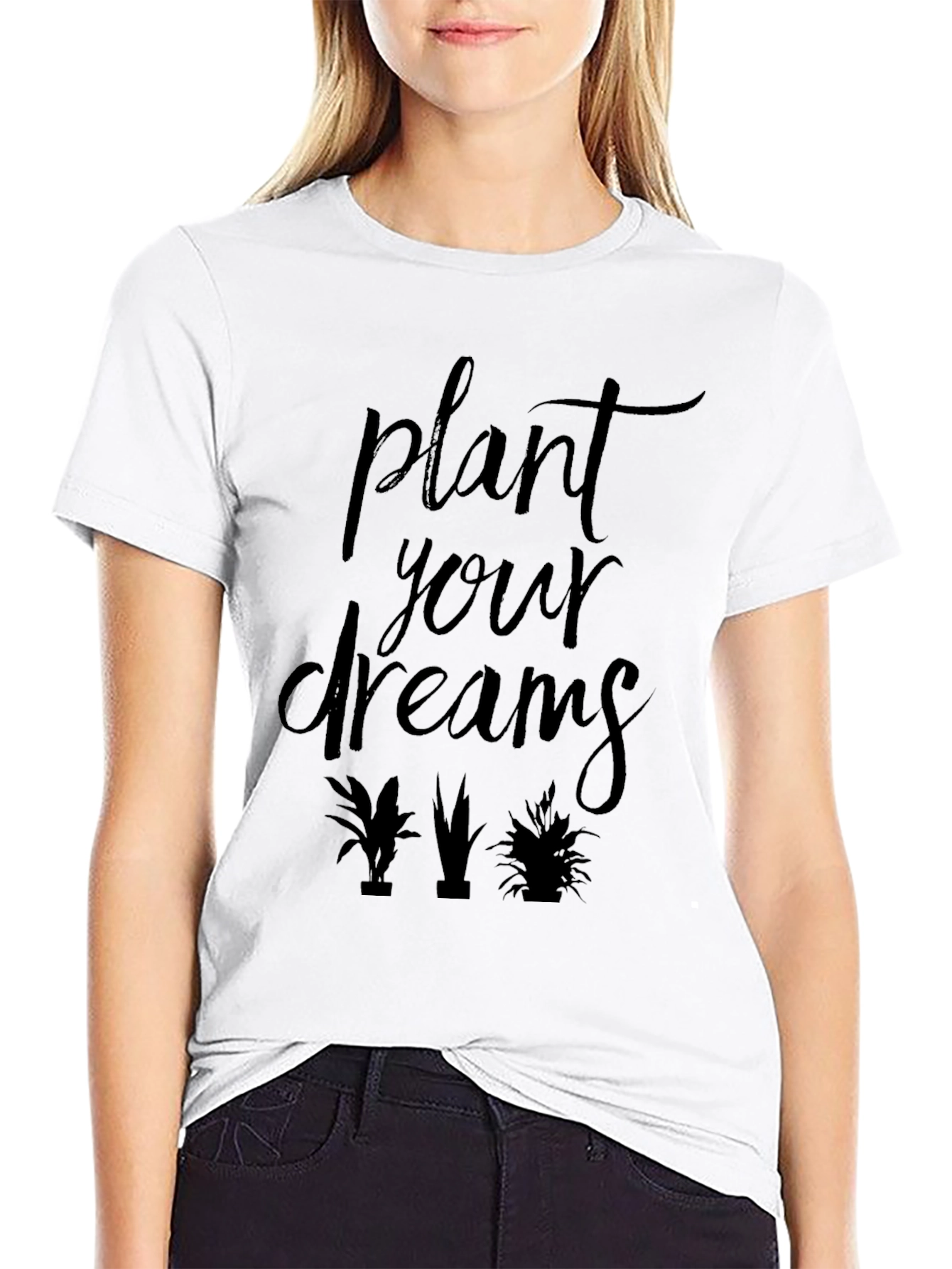 Plant Your Dreams Graphic Tee - Black