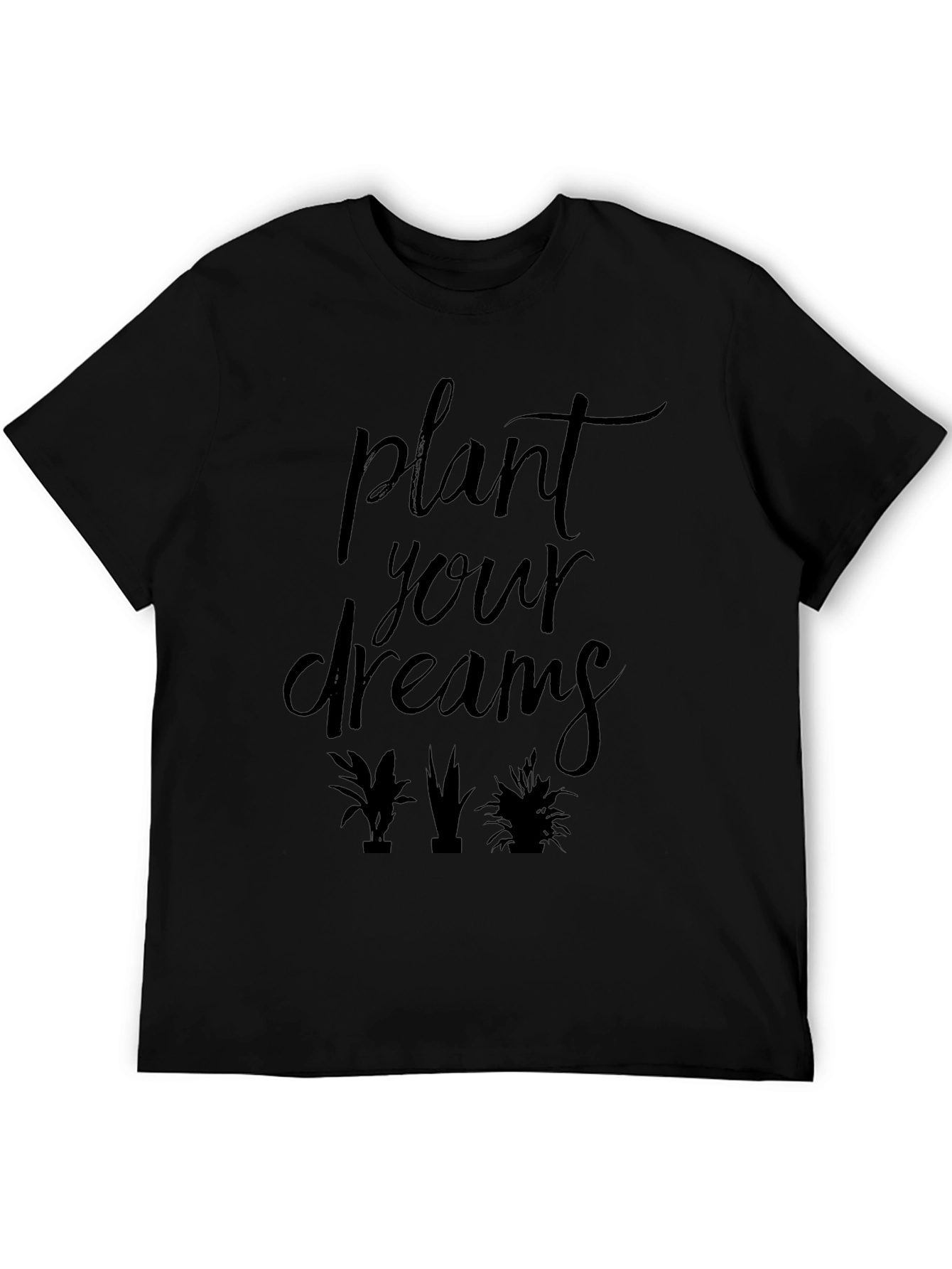 Plant Your Dreams Graphic Tee - Black