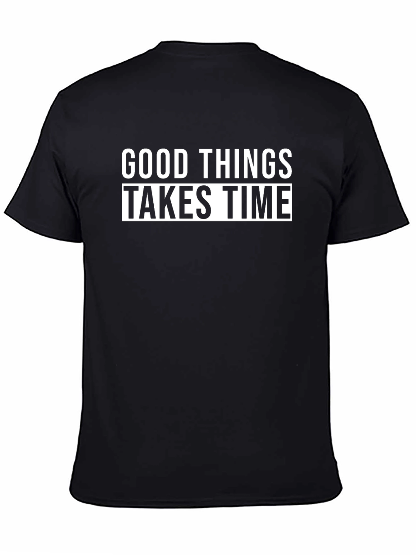 Good Things Take Time Black Graphic Tee