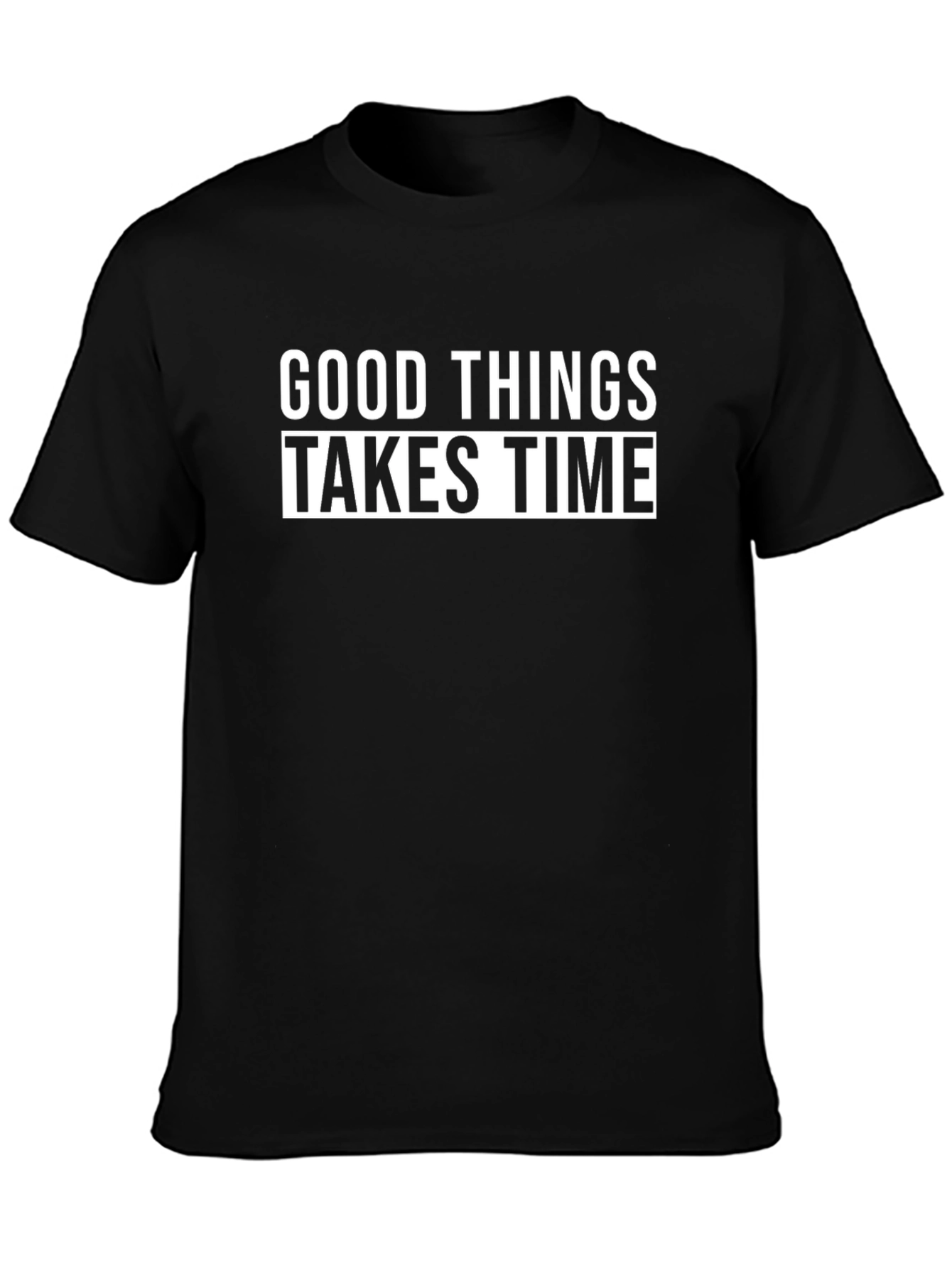 Good Things Take Time Black Graphic Tee