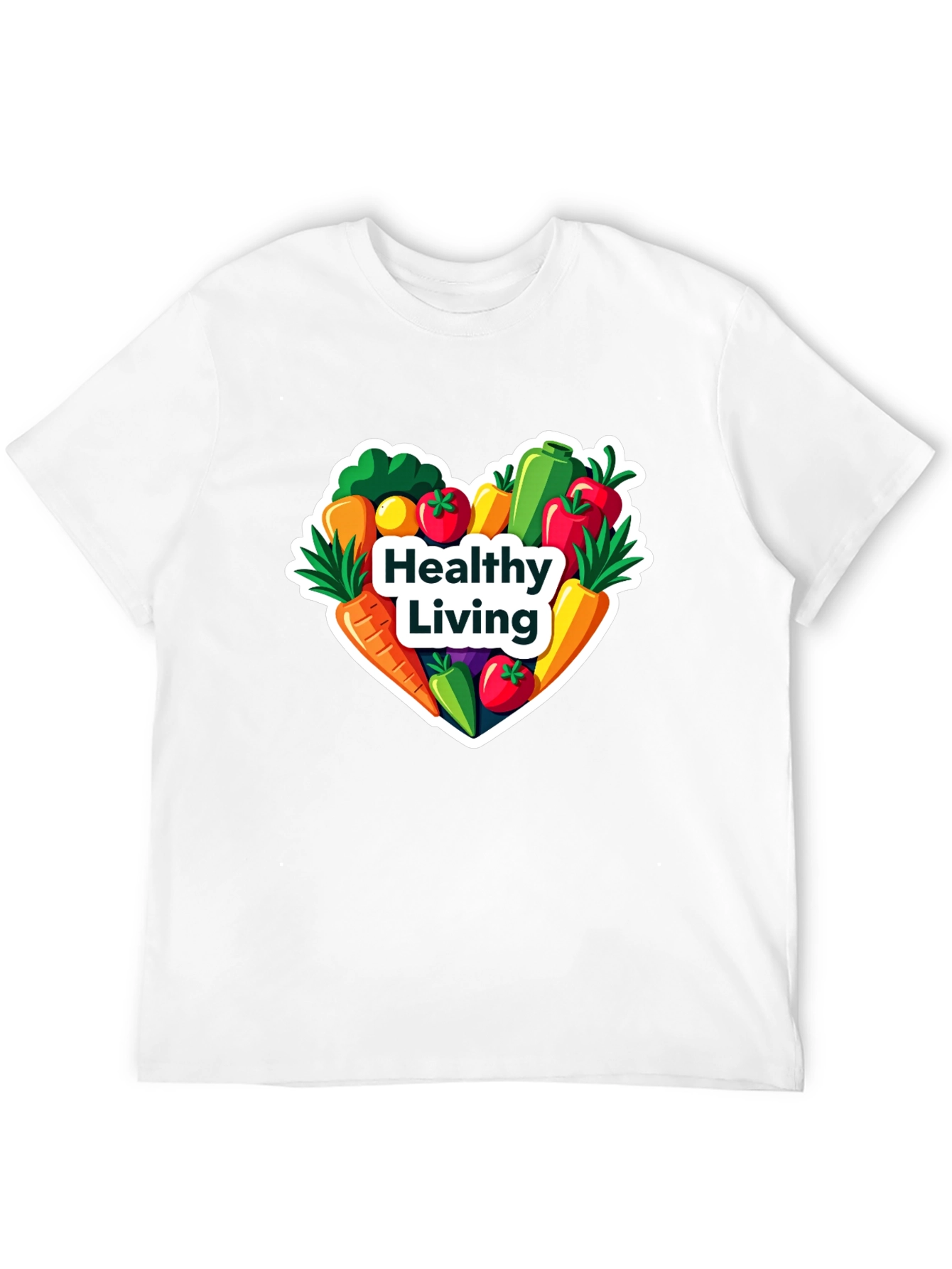 Healthy Living T-Shirt: Vegan Vegetable Heart Tee