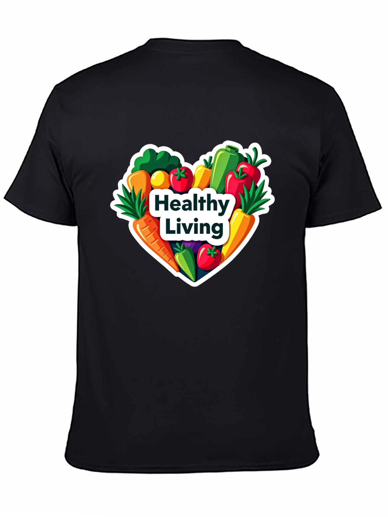 Healthy Living T-Shirt: Vegan Vegetable Heart Tee