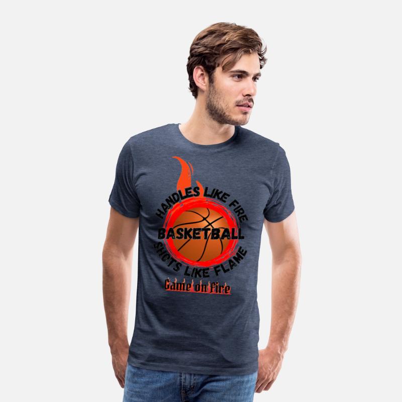 Game On Fire Basketball Flame Tee