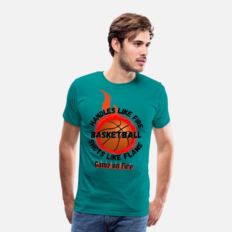 Game On Fire Basketball Flame Tee