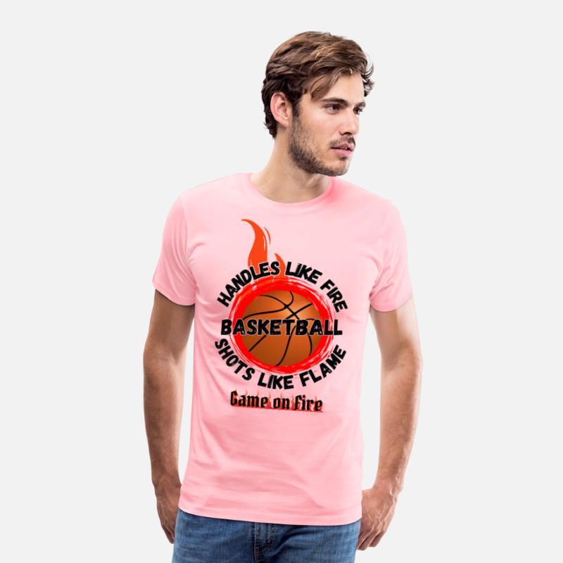 Game On Fire Basketball Flame Tee