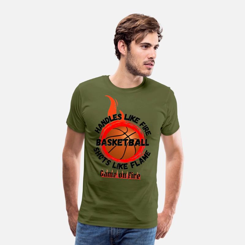 Game On Fire Basketball Flame Tee