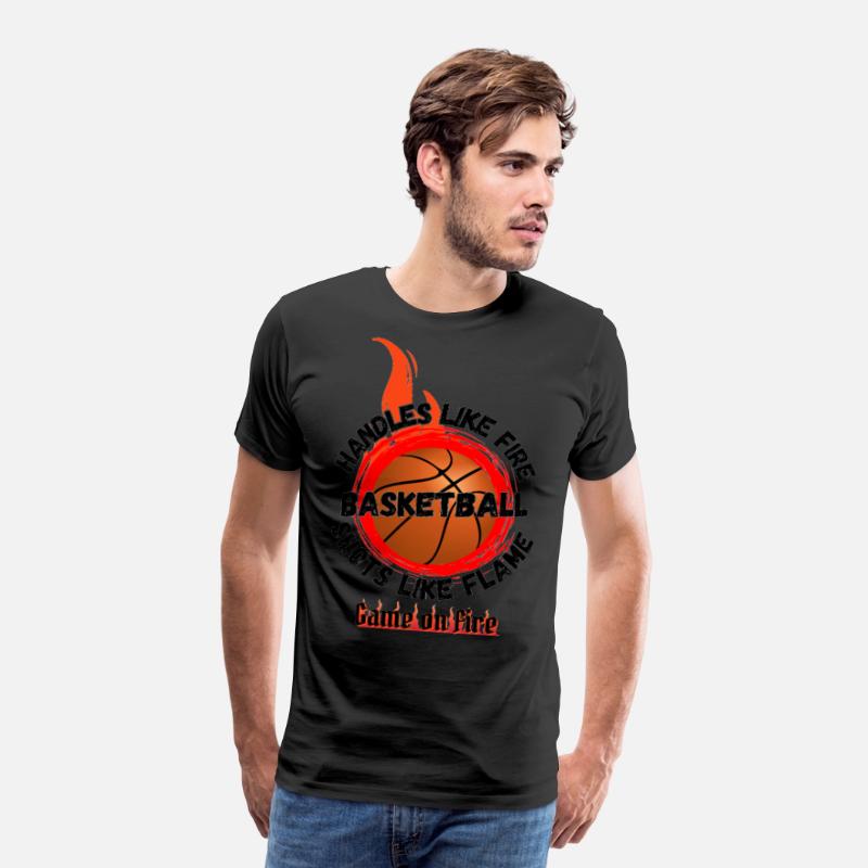 Game On Fire Basketball Flame Tee