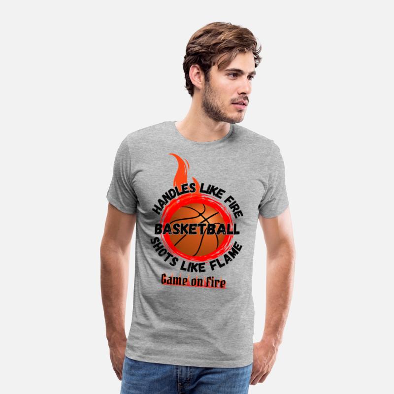 Game On Fire Basketball Flame Tee