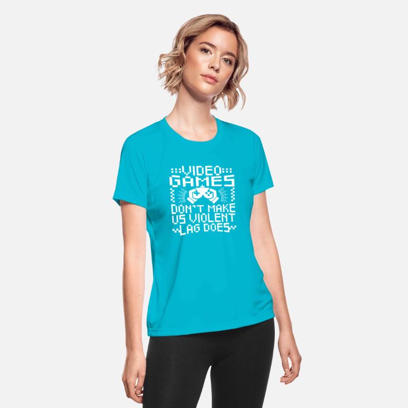 Gamer Shirt Video Games Don't Make us Violent Lag