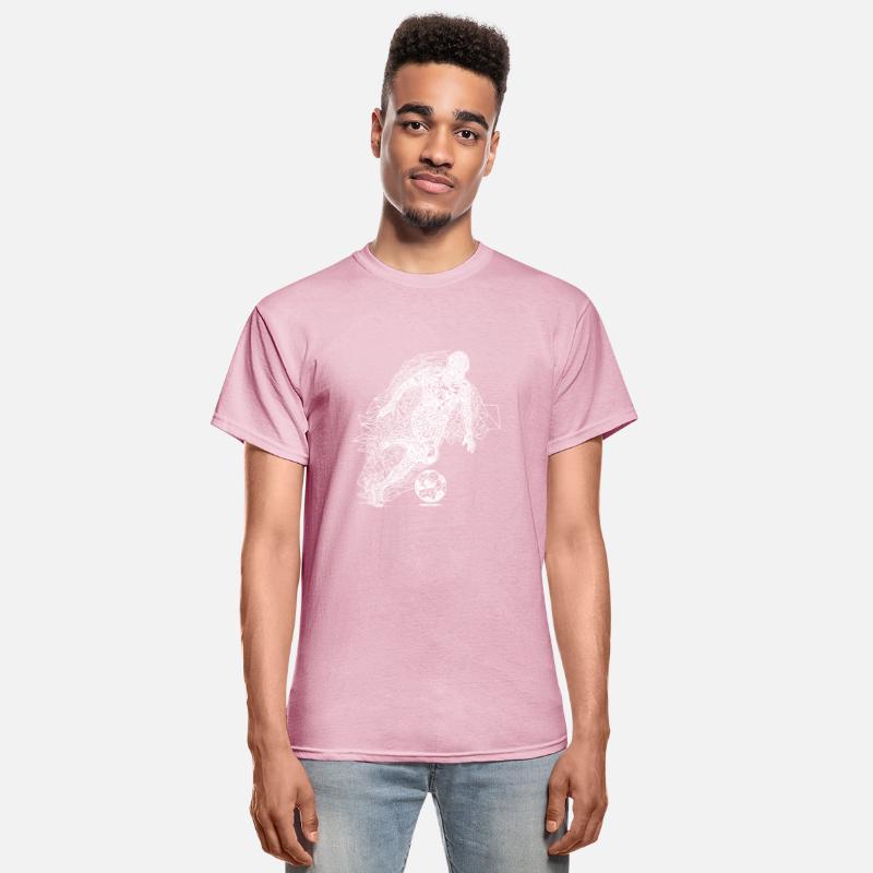 Geometric Soccer Player Runs With Ball