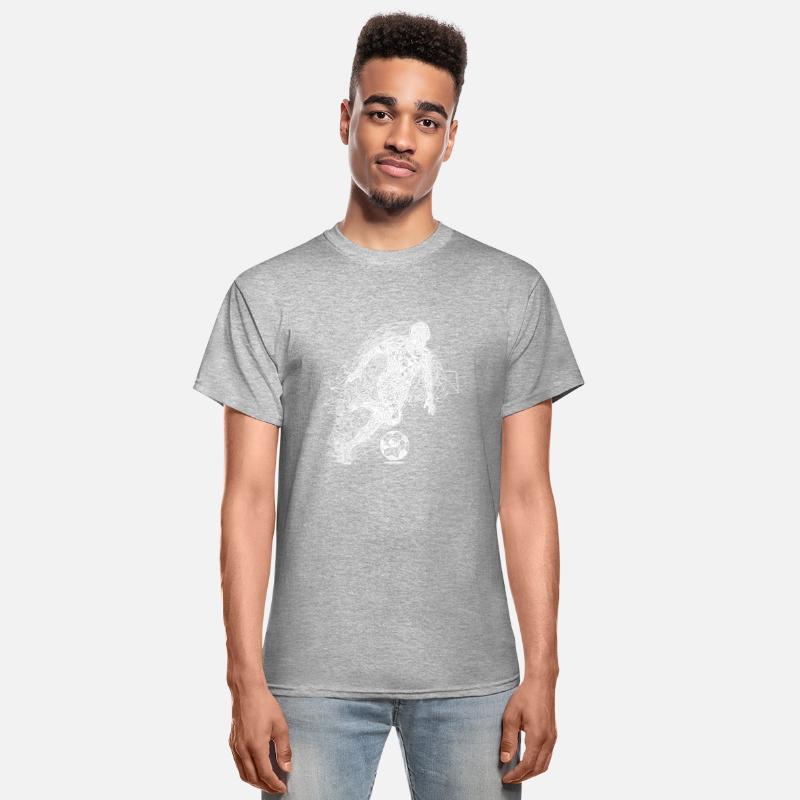 Geometric Soccer Player Runs With Ball