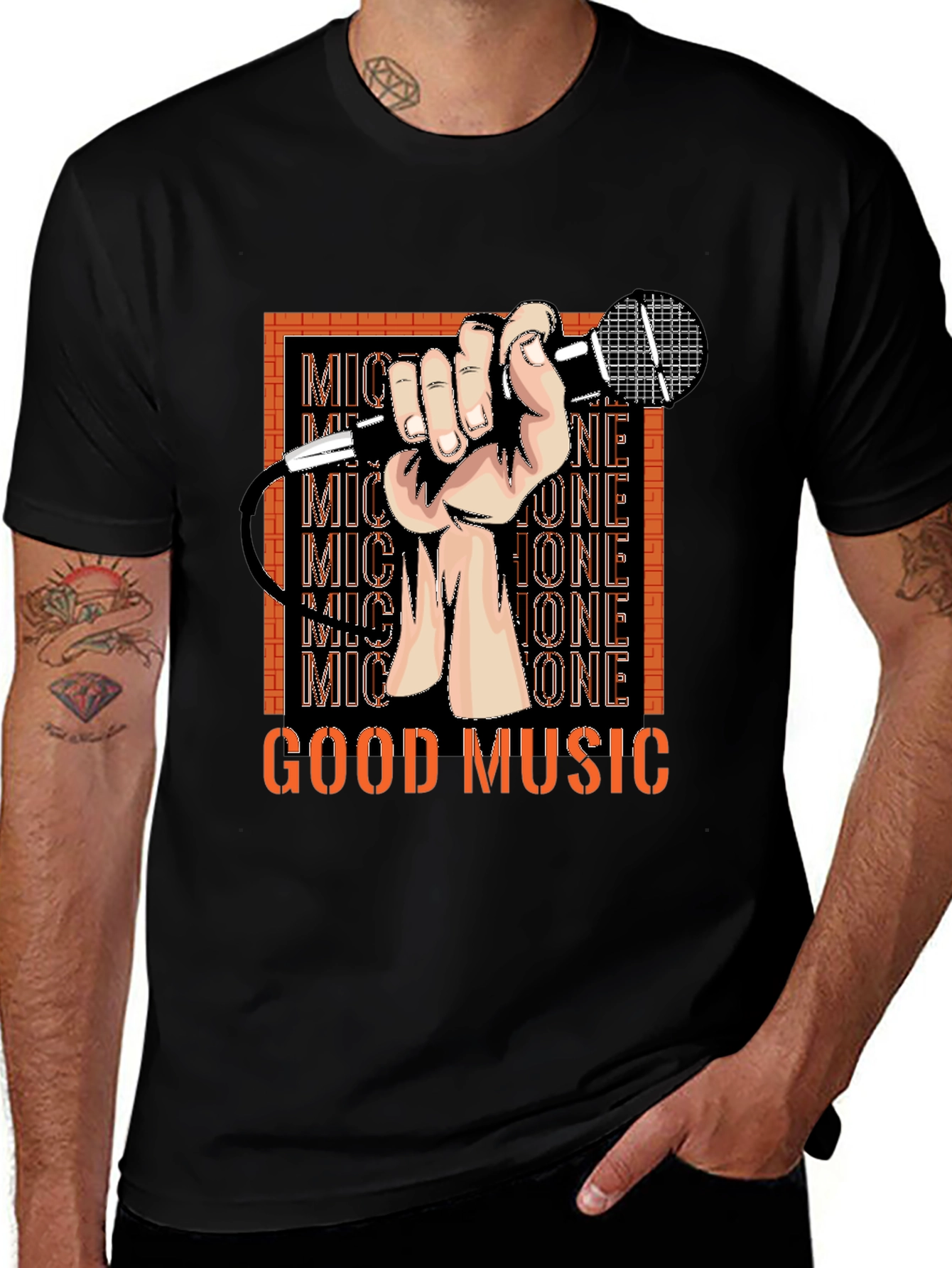 Good Music T-Shirt - Microphone Graphic Tee