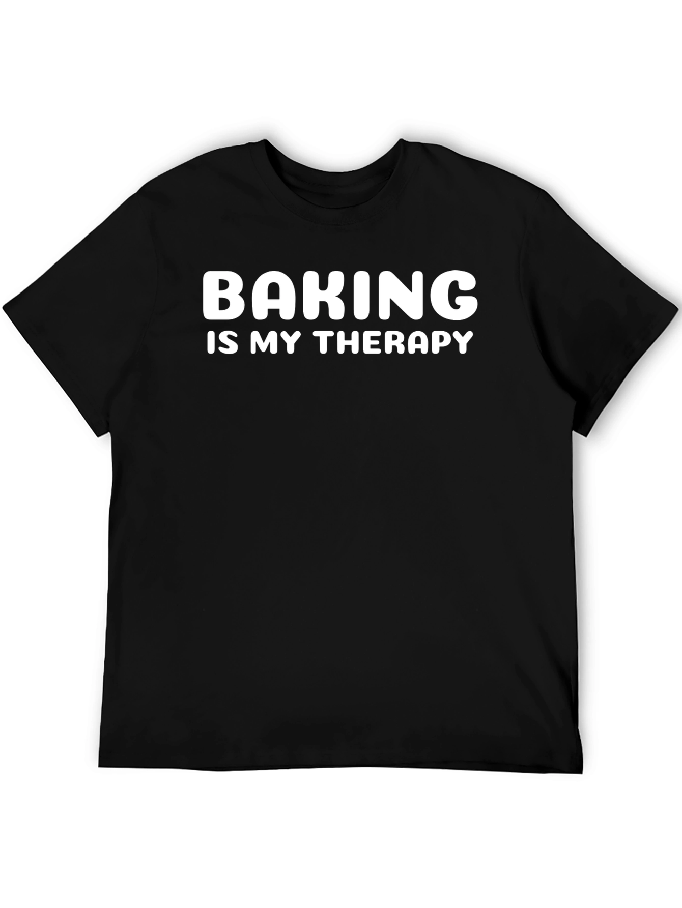 Baking is My Therapy Graphic Tee - Black