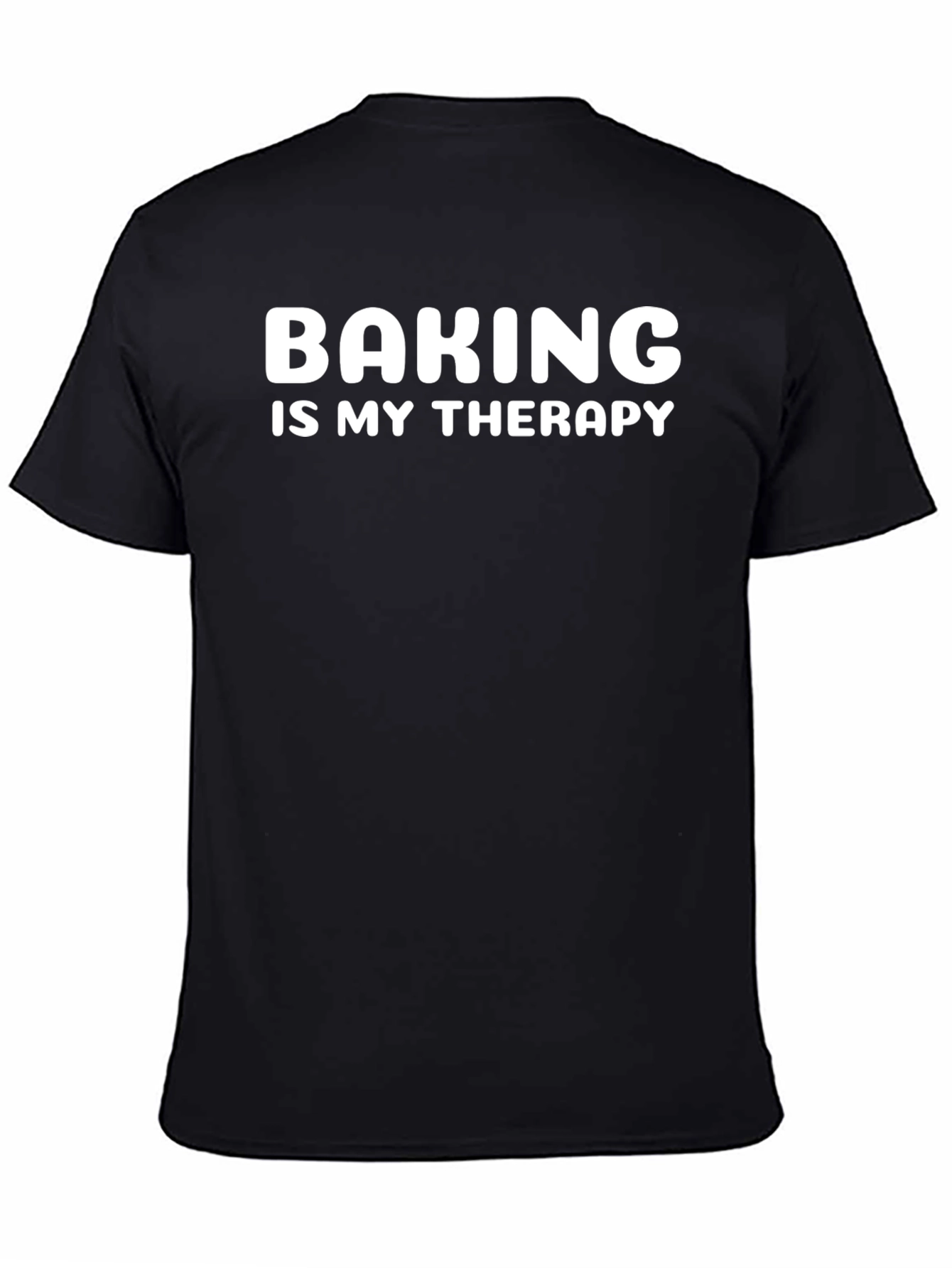 Baking is My Therapy Graphic Tee - Black
