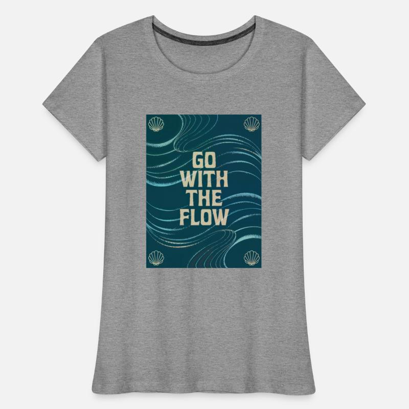 Go With The Flow - Vintage Motivational Quote