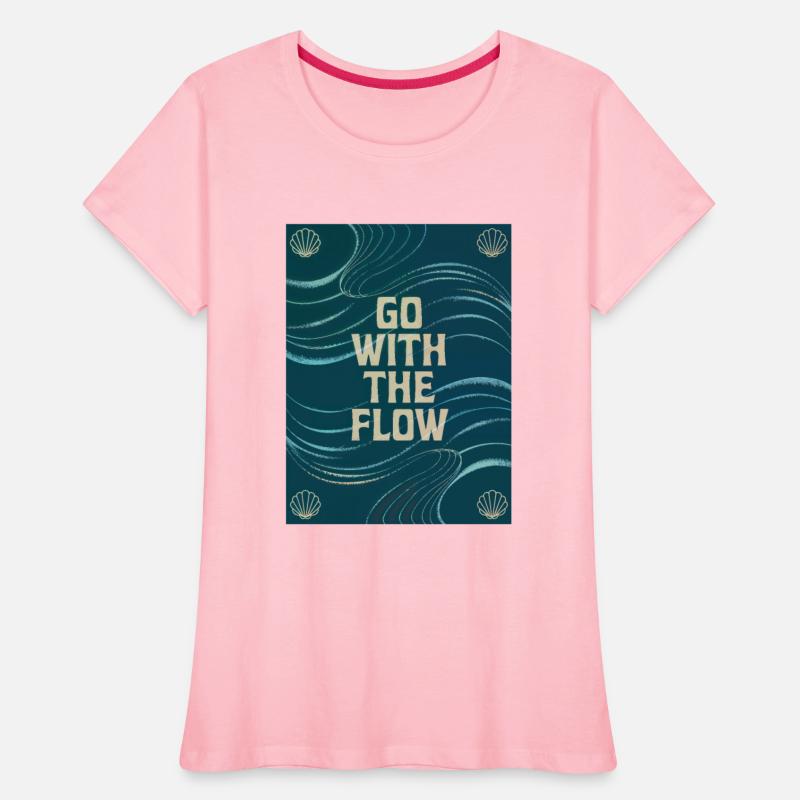 Go With The Flow - Vintage Motivational Quote