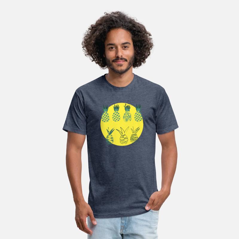 Golden pineapples drawing in abstract style