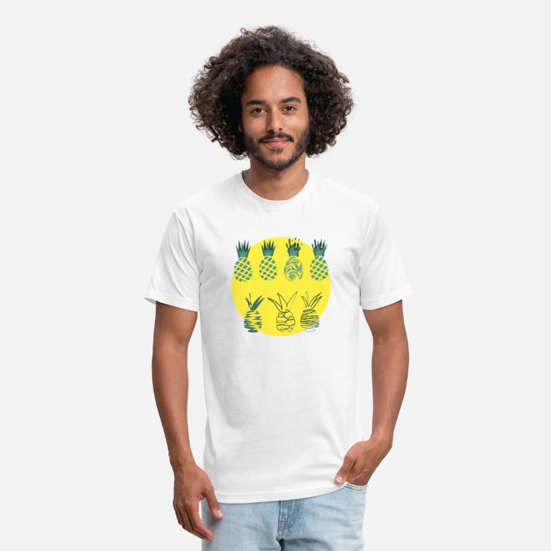 Golden pineapples drawing in abstract style