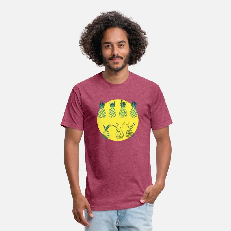 Golden pineapples drawing in abstract style