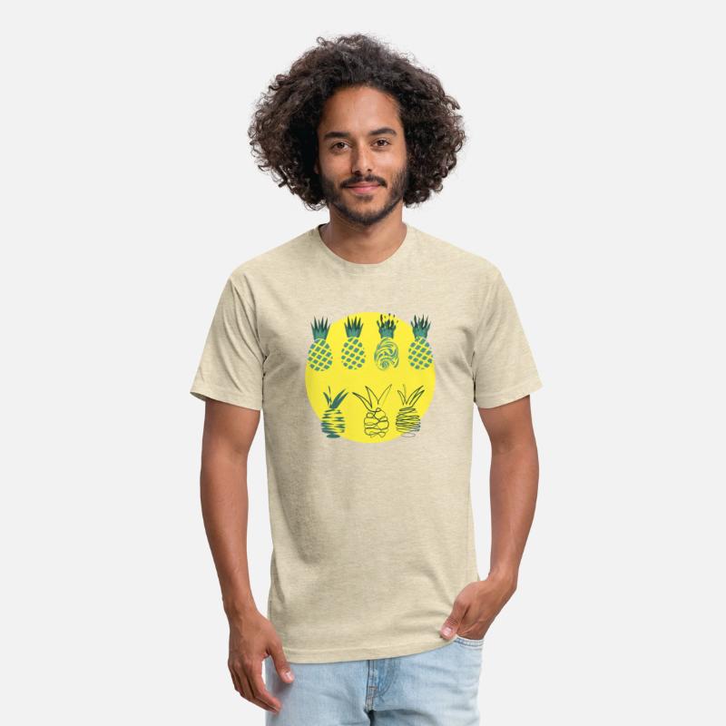 Golden pineapples drawing in abstract style