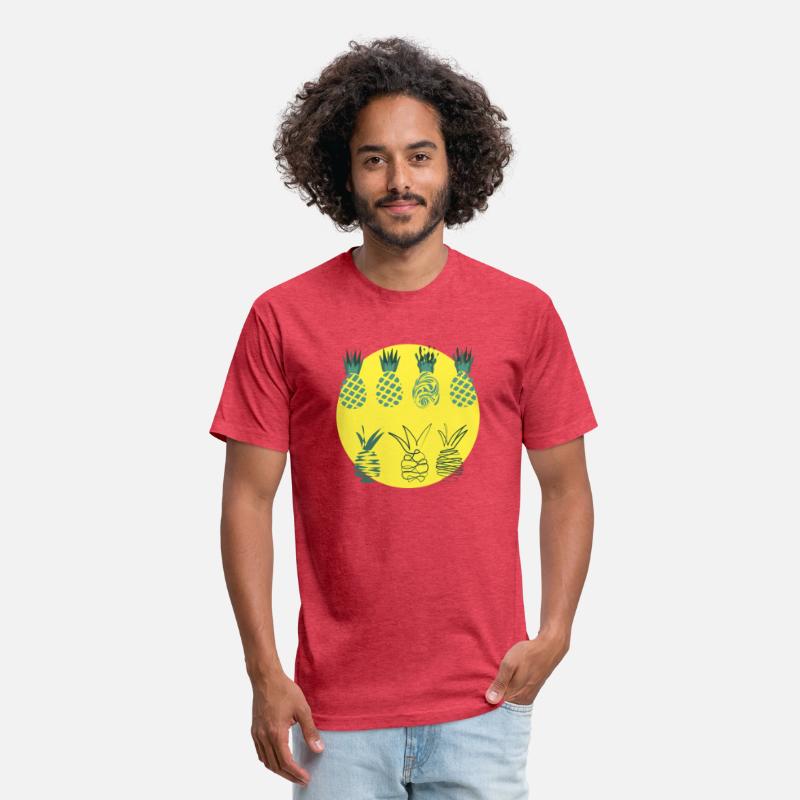 Golden pineapples drawing in abstract style