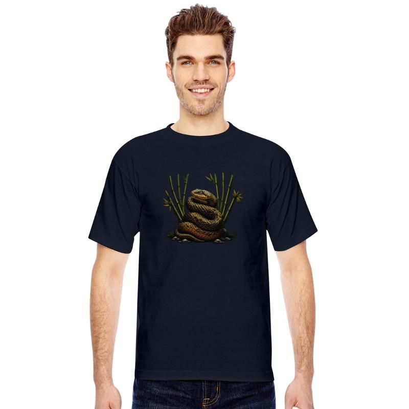 Golden Snake with Bamboo
