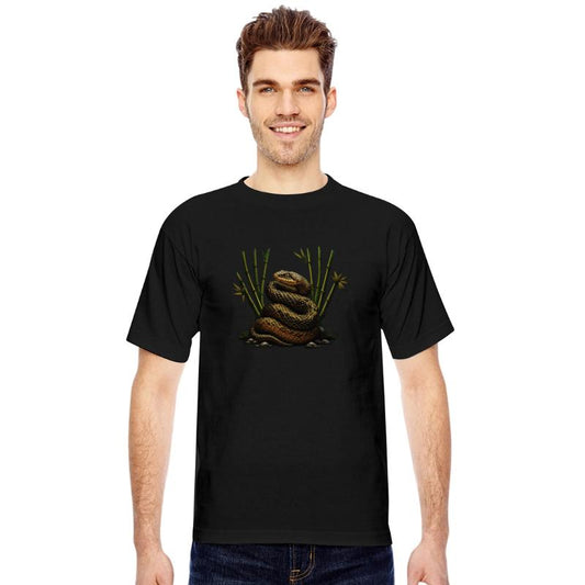 Golden Snake with Bamboo