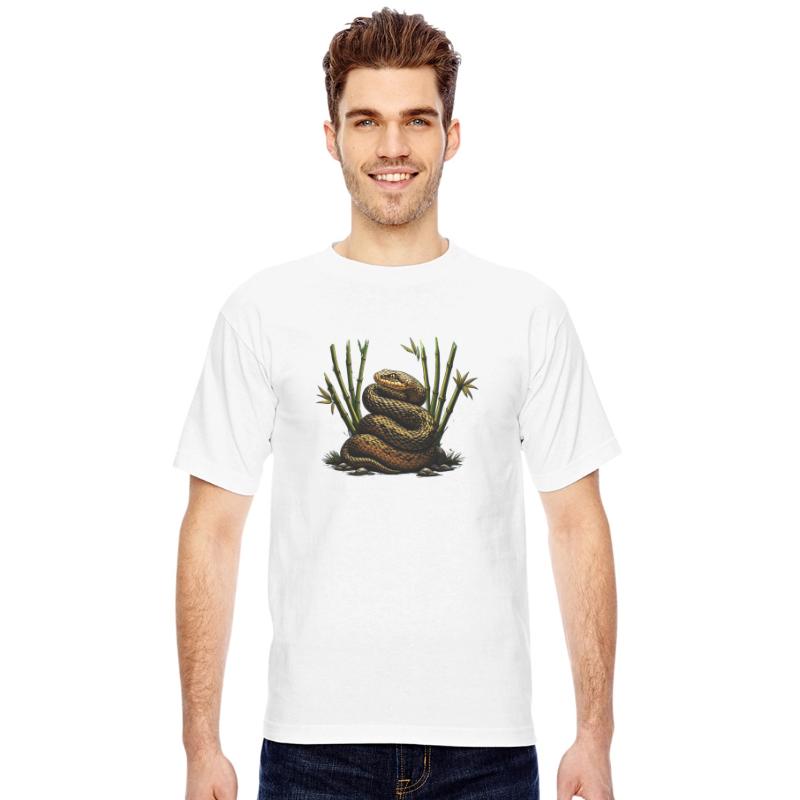 Golden Snake with Bamboo