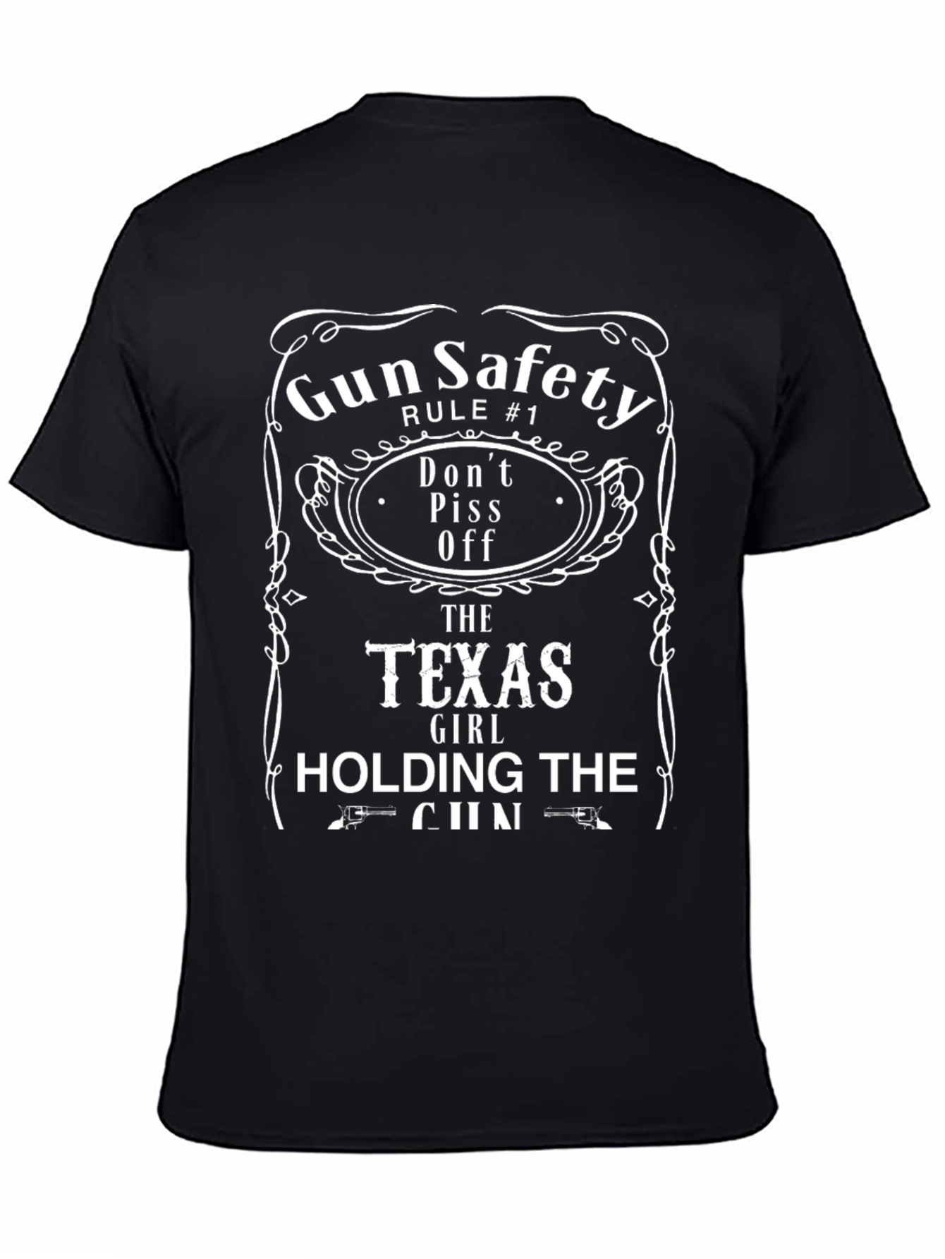 Gun Safety Texas Girl T-Shirt - Dont Piss Off