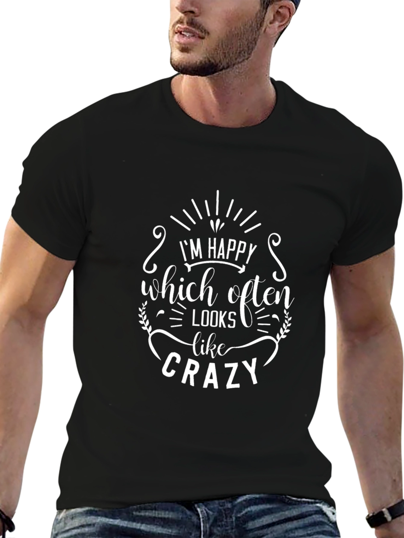 Happy Crazy Graphic T-Shirt