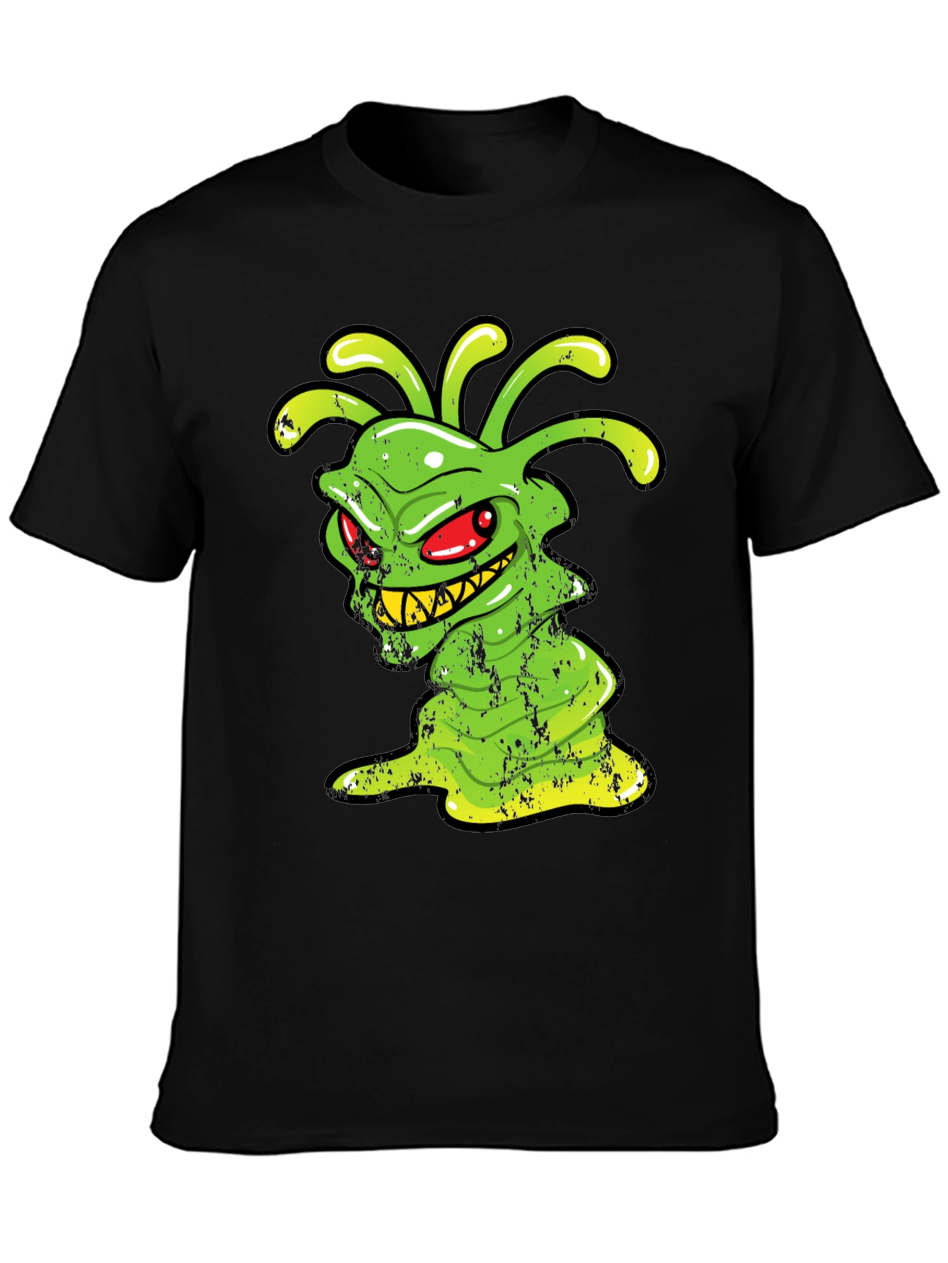 Green Alien Monster Graphic T-Shirt