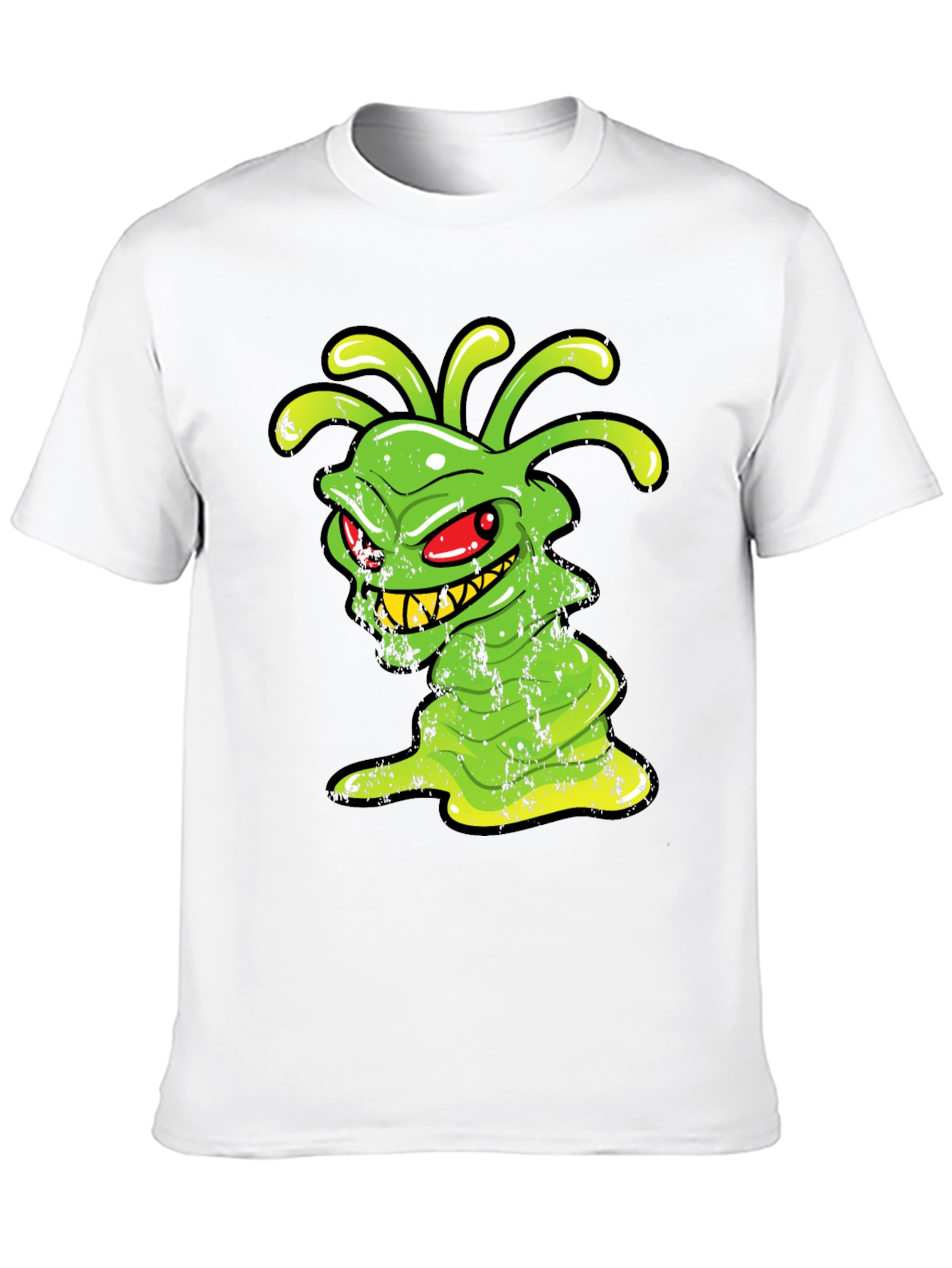 Green Alien Monster Graphic T-Shirt