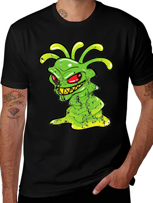 Green Alien Monster Graphic T-Shirt