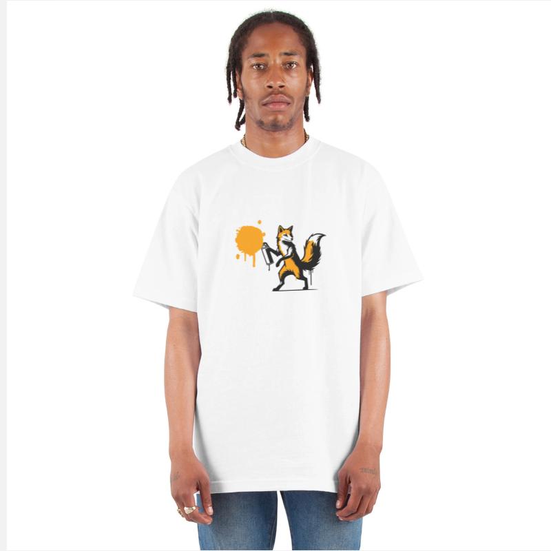 Graffiti Fox in Creative Stencil Style