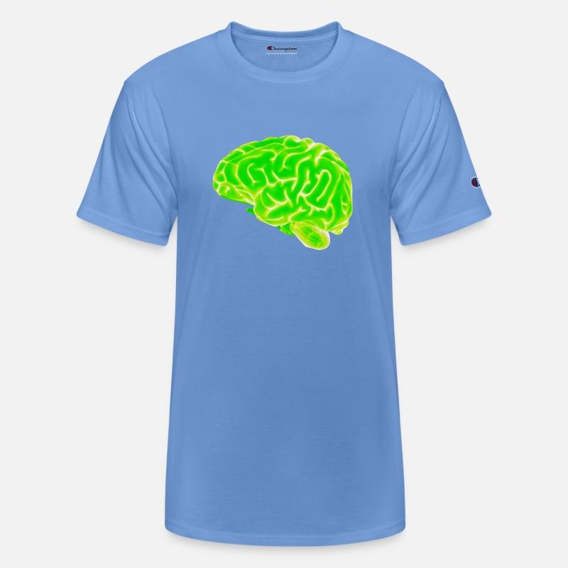 green neon brain