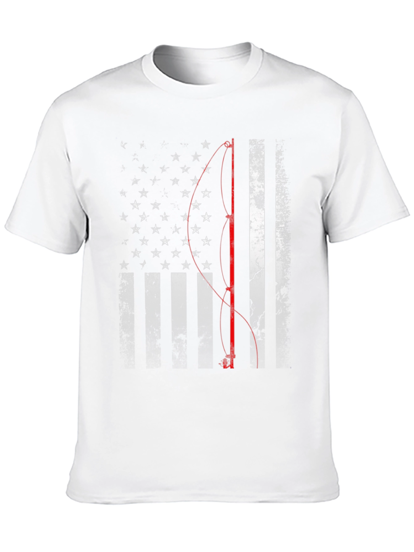 American Flag Fishing T-Shirt - Patriotic Angler Apparel