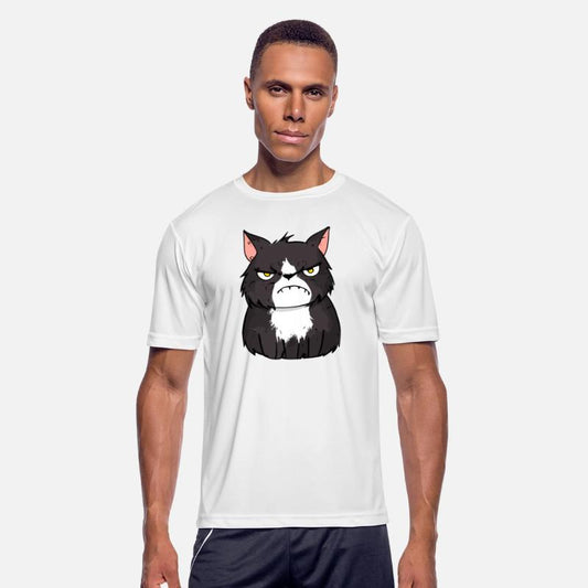 Grumpy Black and White Cat